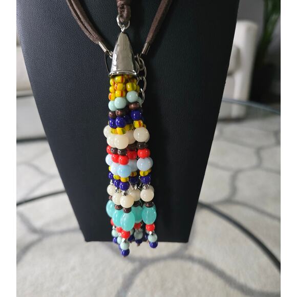 Boho Colorful Beaded Nexklace New - Picture 2 of 4